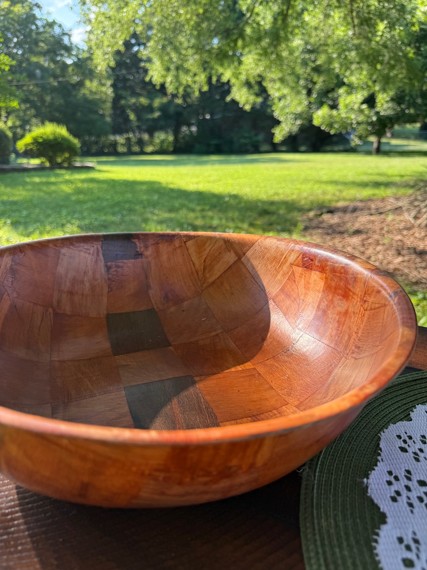 Large Dark Brown Wood Bowl