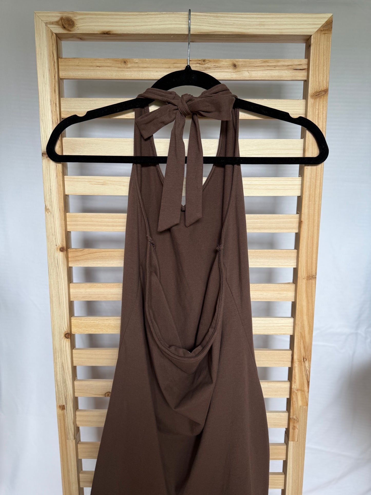 SO Khol's Brown Halter Dress - Size Large - Never Worn