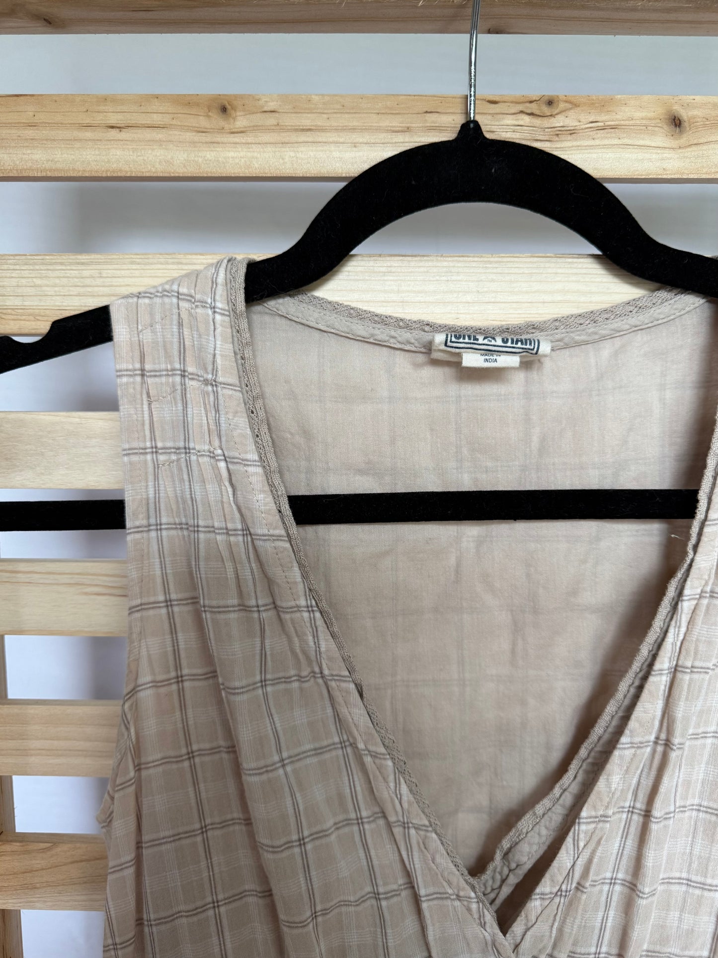 Converse Brand Plaid Dress with Lace Trim - Size XS