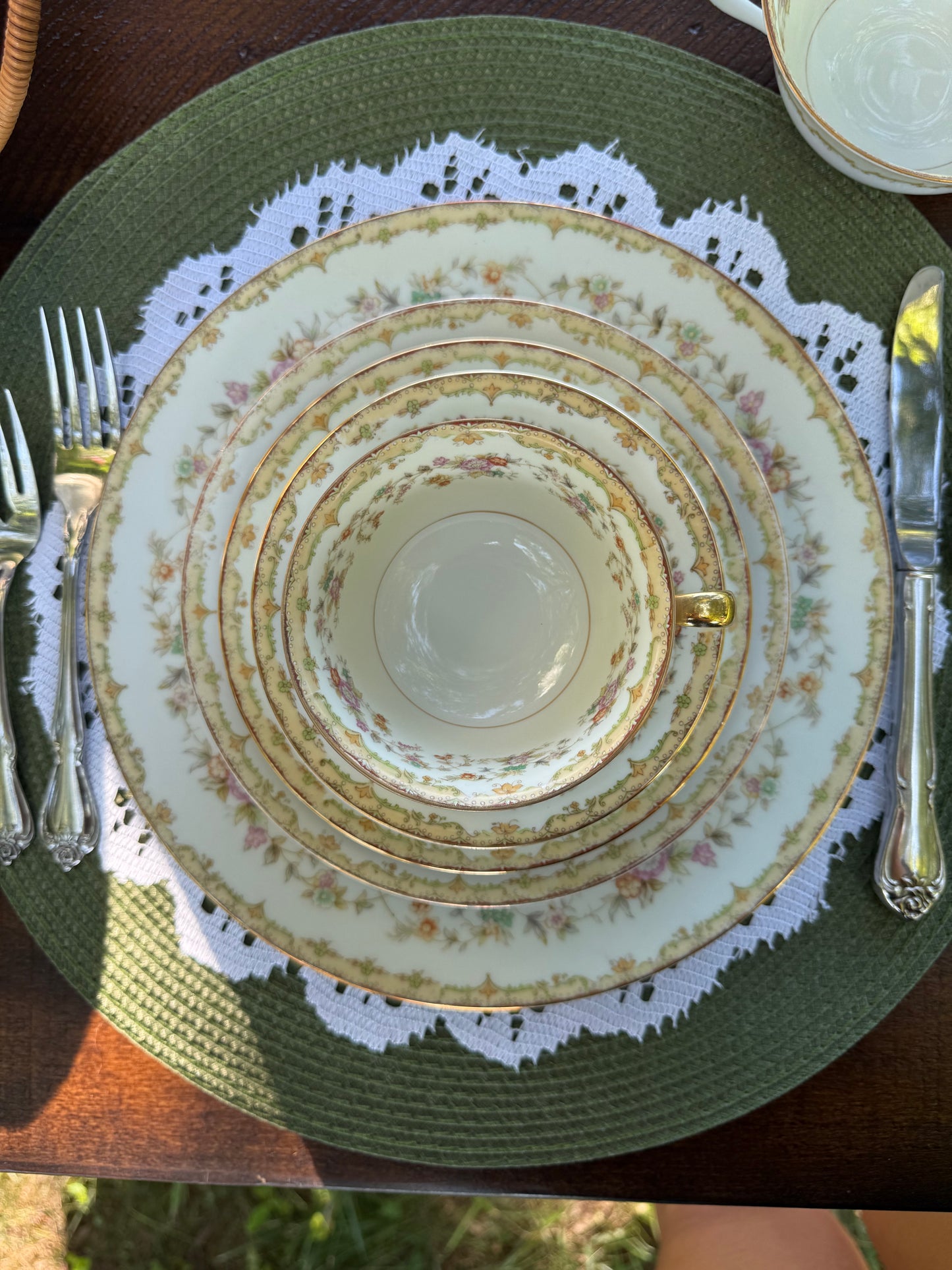 Noritake "Reina" China Set: Large 55 Piece Set in Mixed Condition