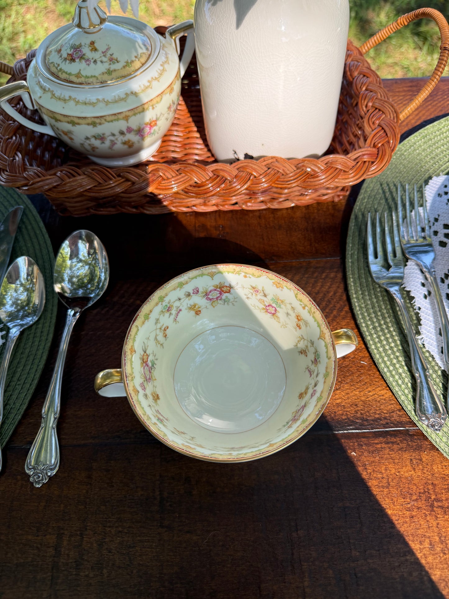 Noritake "Reina" China Set: Large 55 Piece Set in Mixed Condition