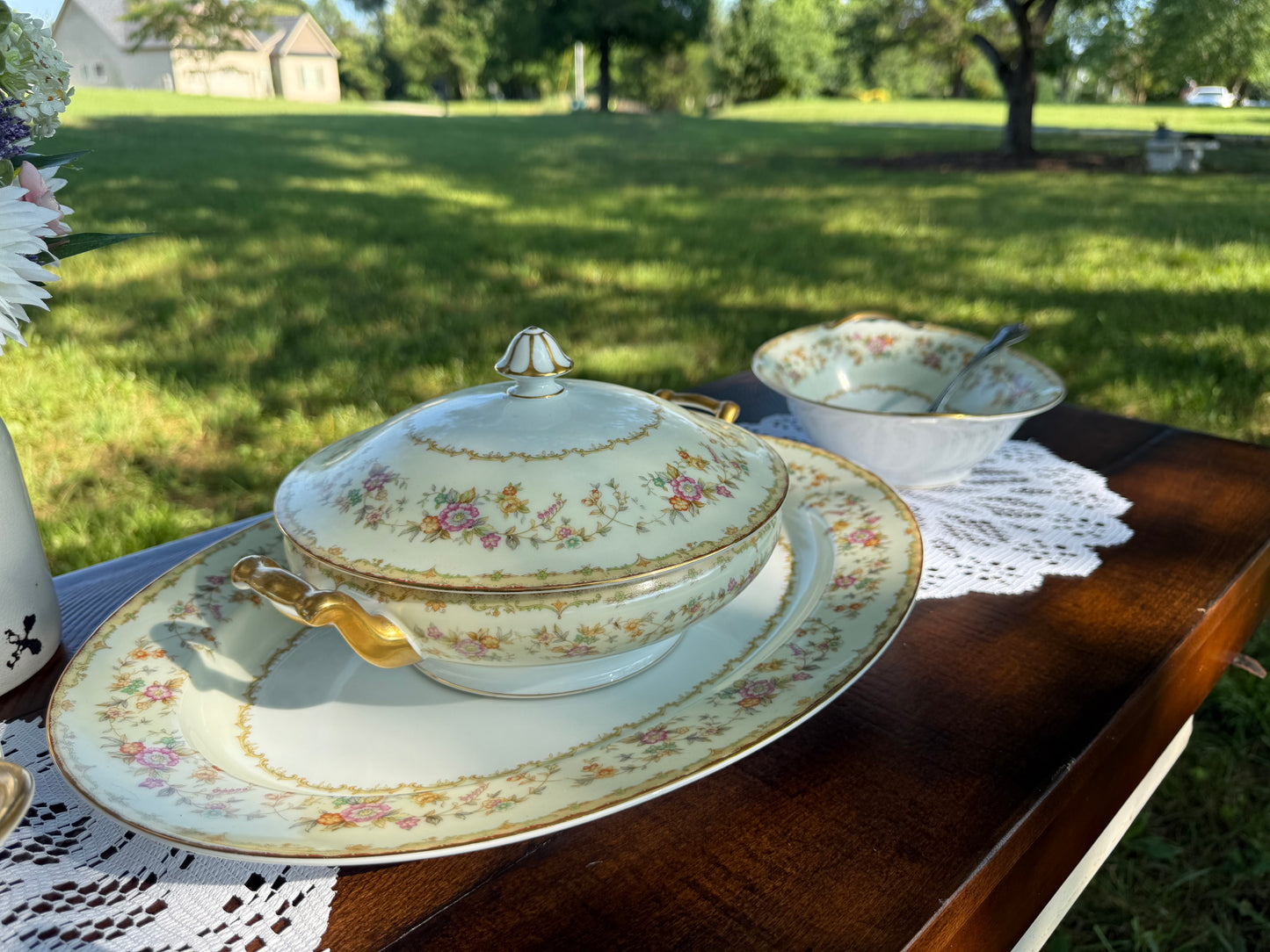 Noritake "Reina" China Set: Large 55 Piece Set in Mixed Condition