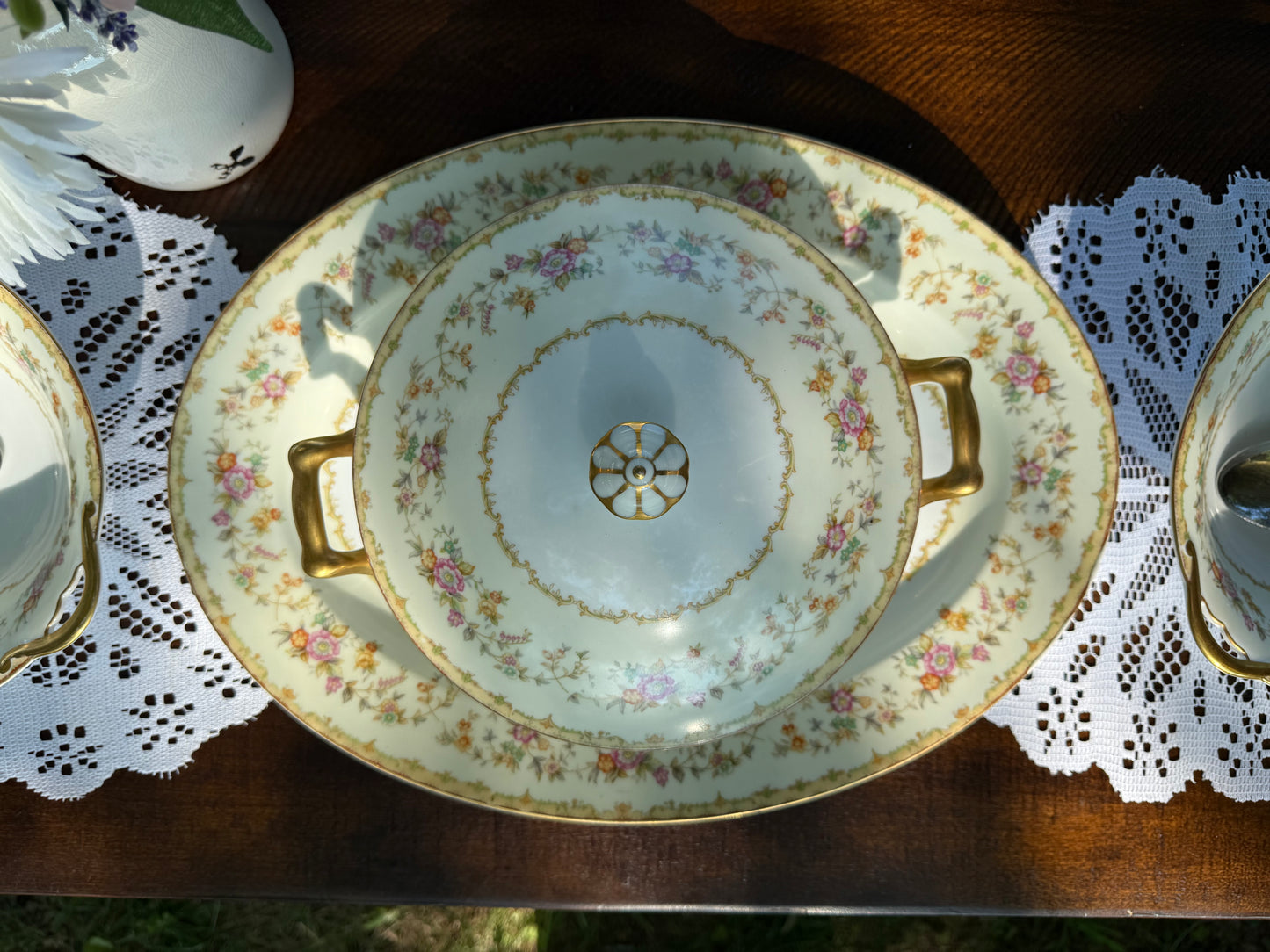 Noritake "Reina" China Set: Large 55 Piece Set in Mixed Condition