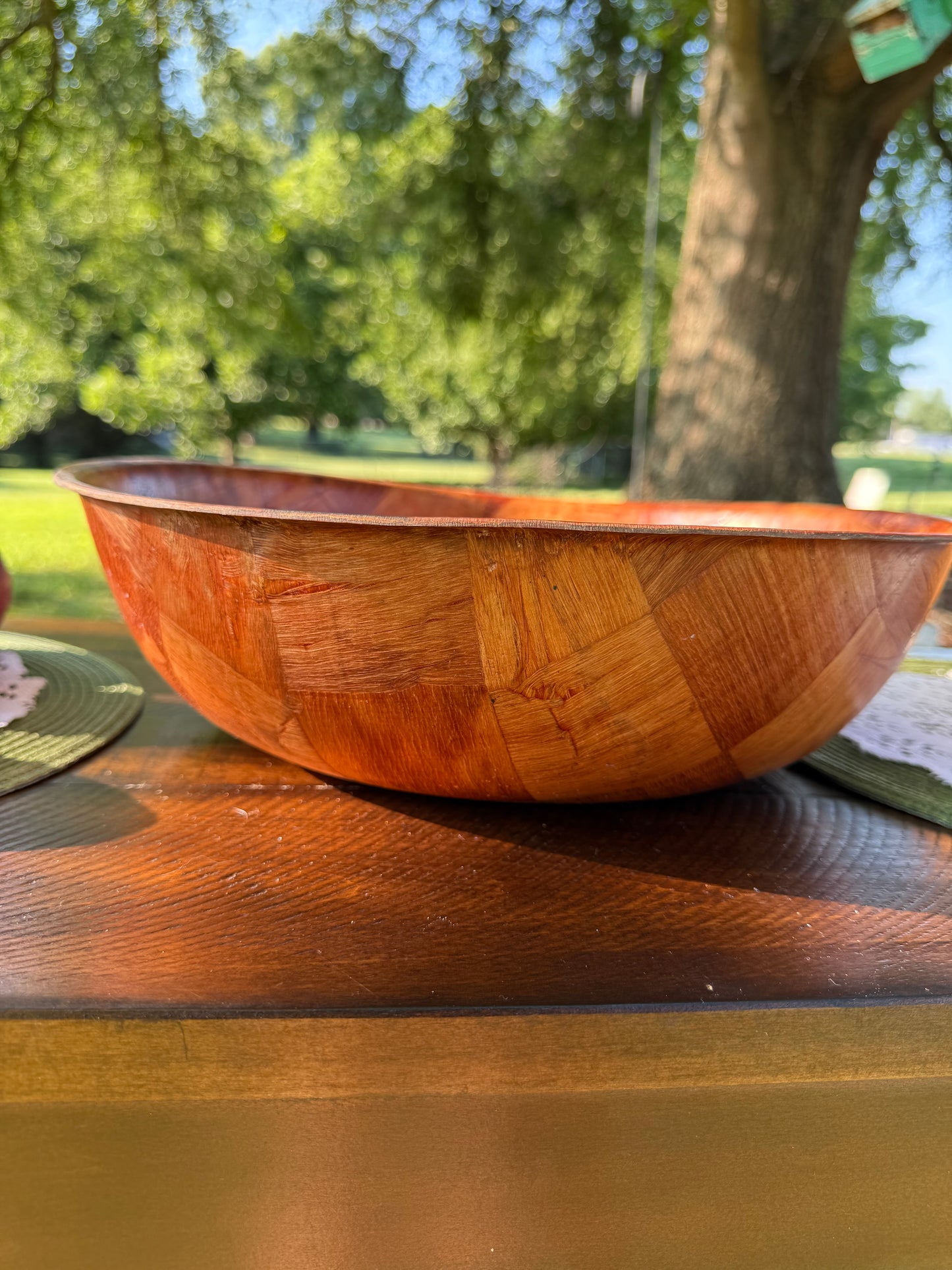 Large Dark Brown Wood Bowl
