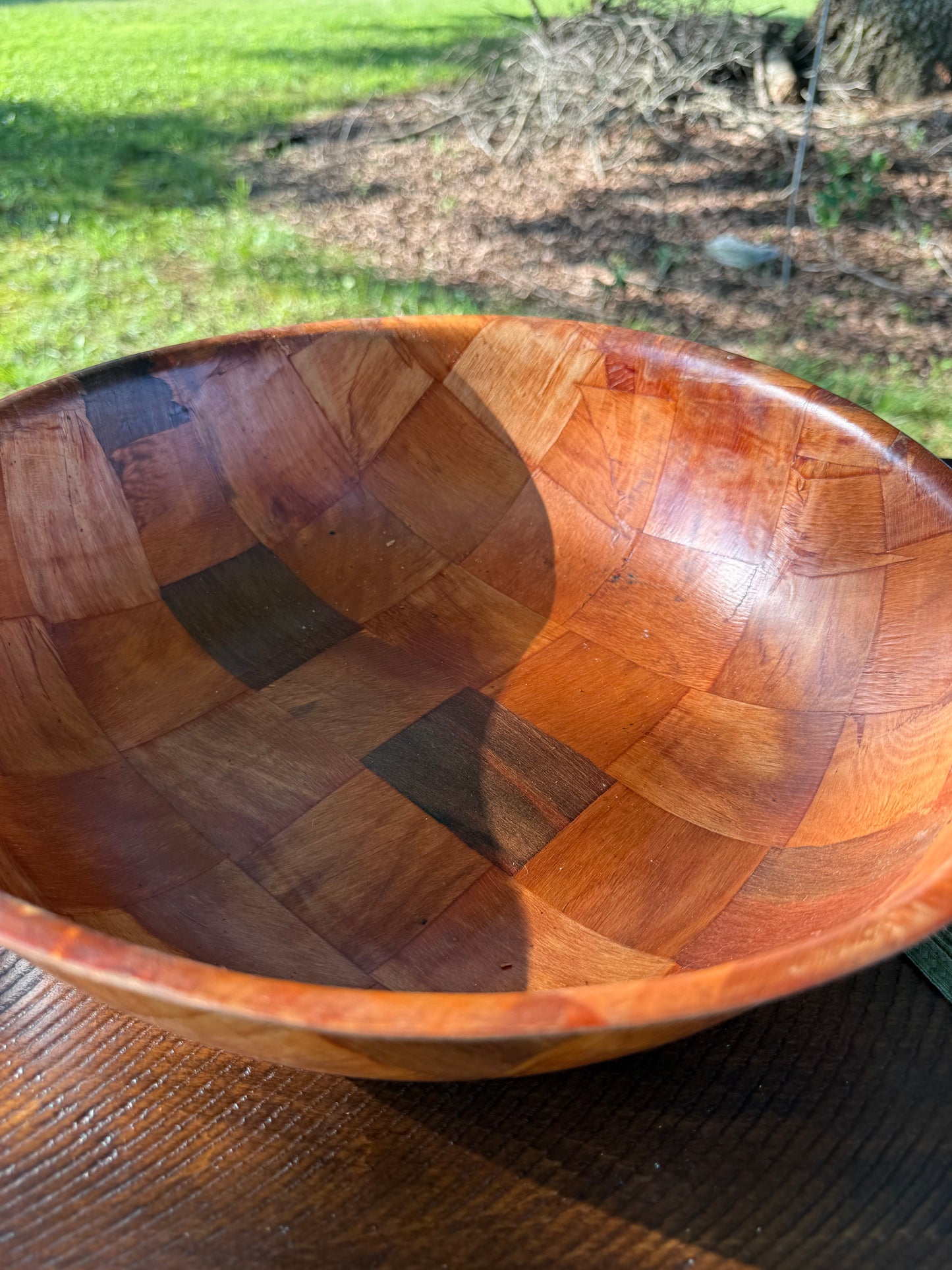 Large Dark Brown Wood Bowl