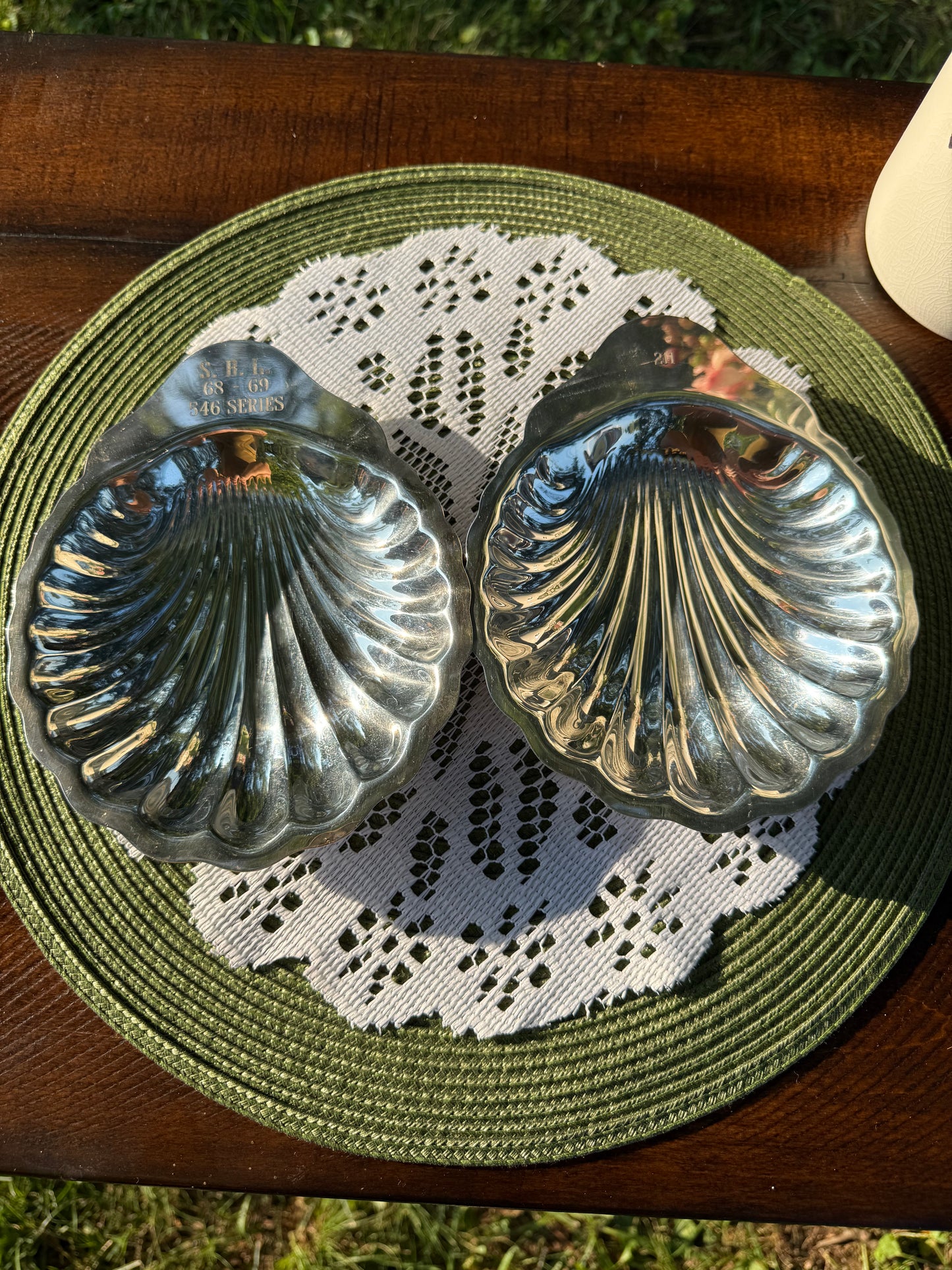 Set of Silver Plated Seashells