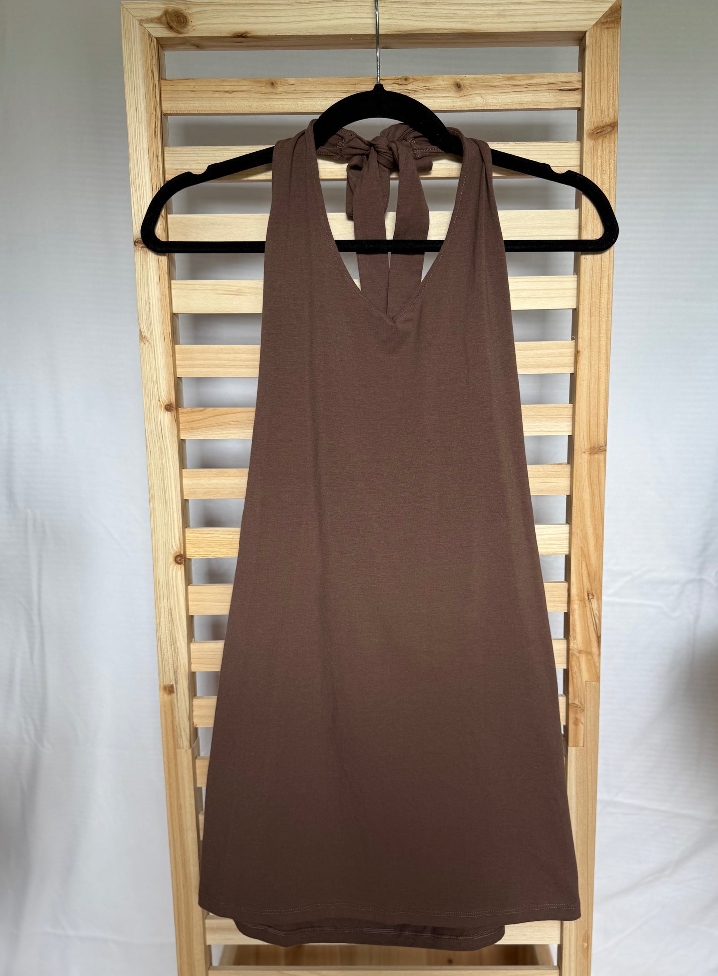 SO Khol's Brown Halter Dress - Size Large - Never Worn