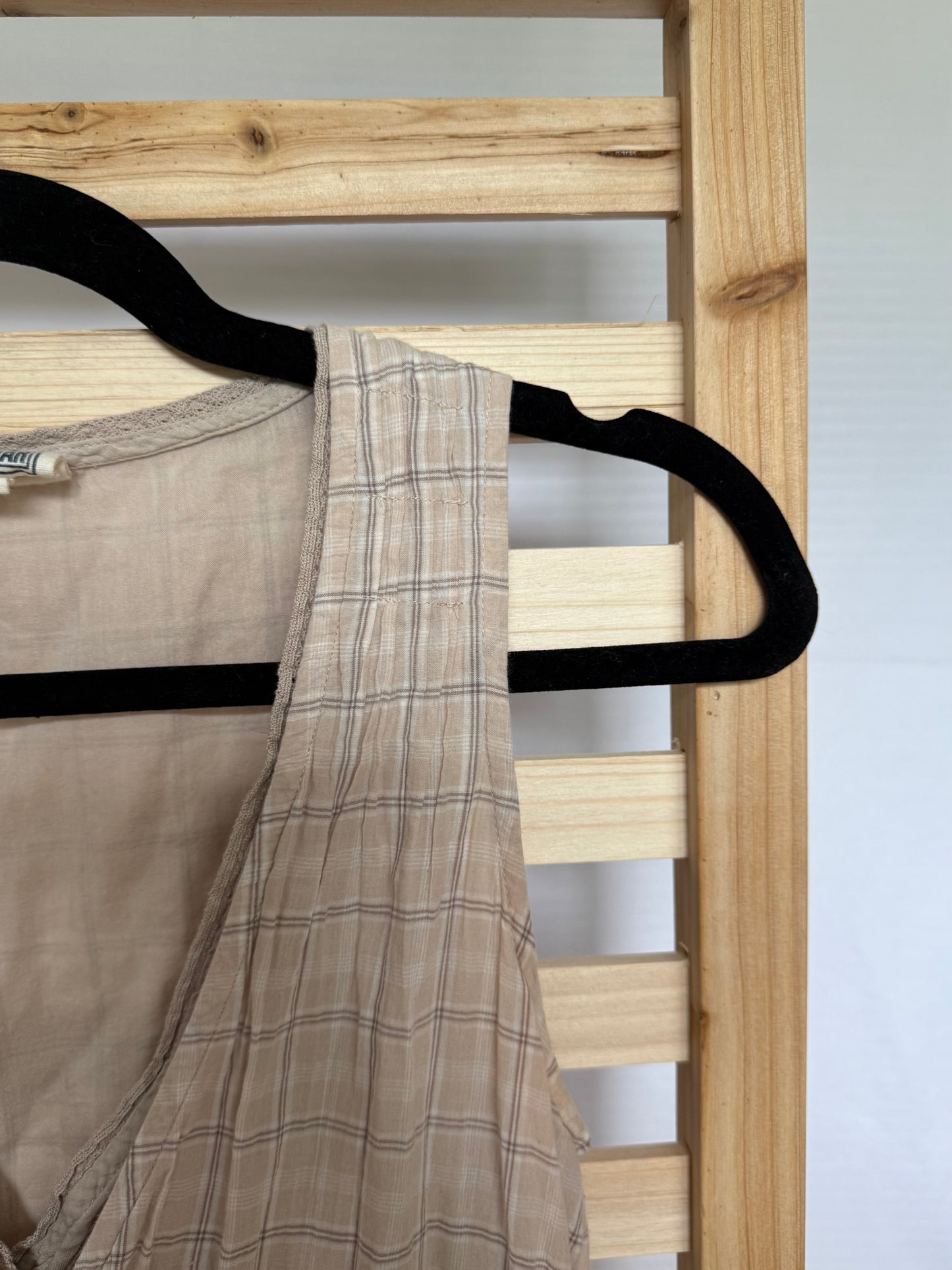 Converse Brand Plaid Dress with Lace Trim - Size XS